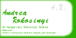 andrea rokosinyi business card